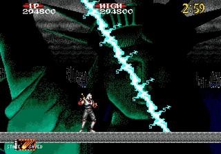 une photo d'Ã©cran de Shadow Dancer - The Secret of Shinobi sur Sega Megadrive